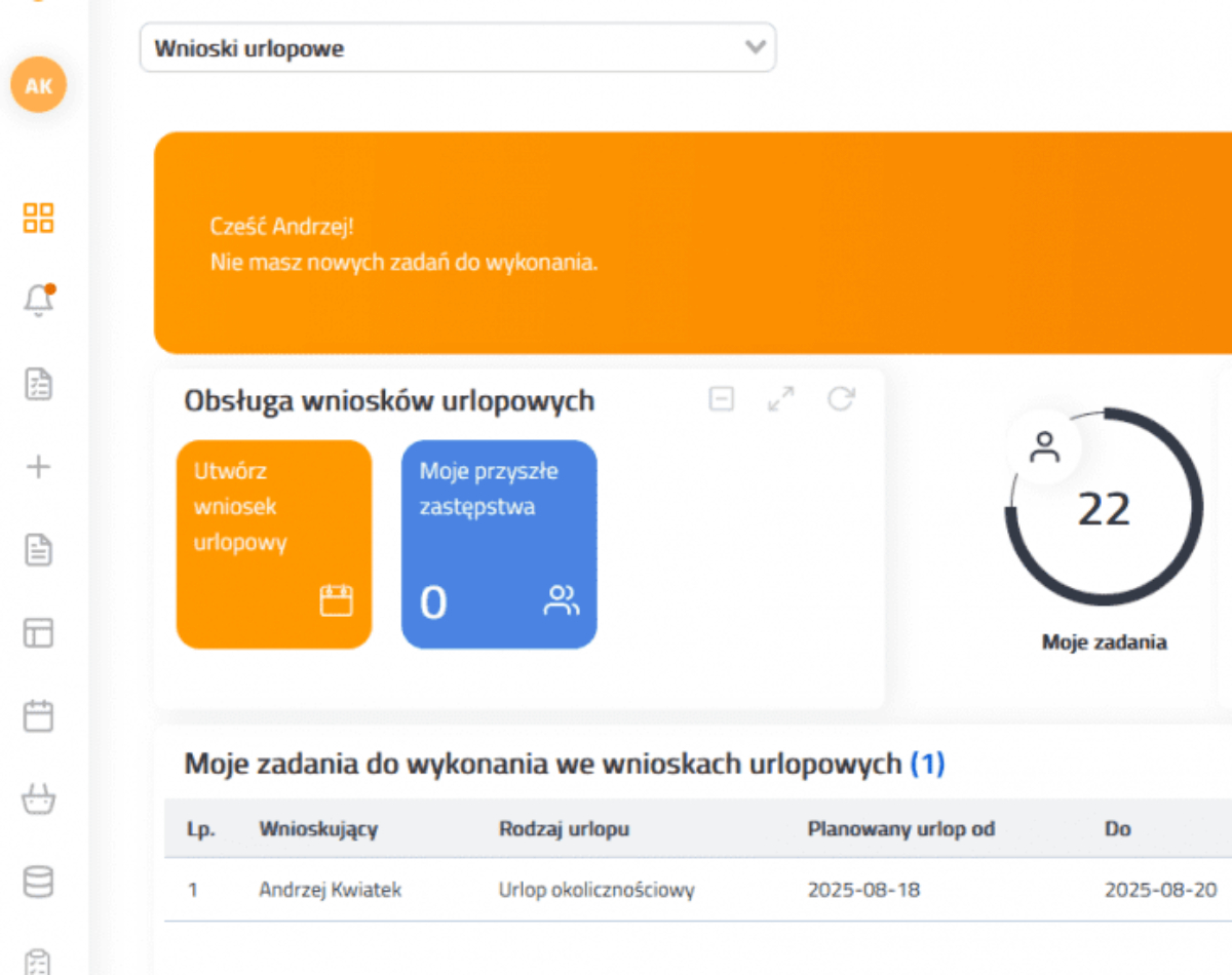administracja wniosków urlopowych suncode.pl